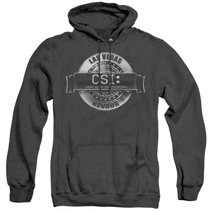 Csi Rendered Logo Heather Mens Hoodie Black Officially Licensed