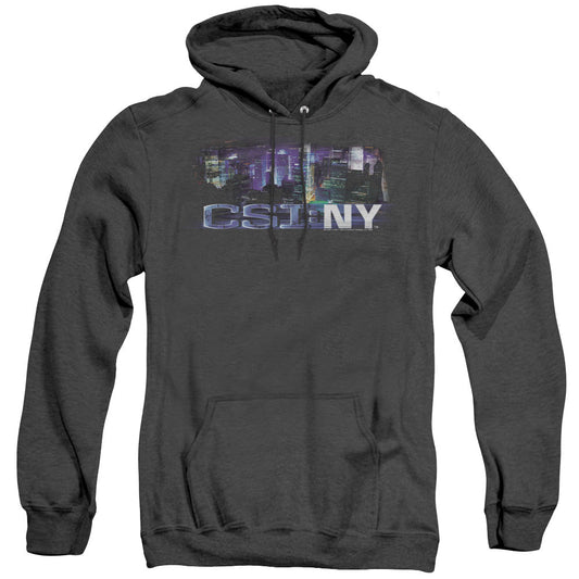 Csi Ny Never Rests Heather Mens Hoodie Black Officially Licensed