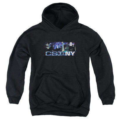 Csi Ny Never Rests Kids Youth Hoodie Black Officially Licensed
