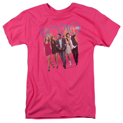 90210 Walk Down The Street Mens T Shirt Hot Pink Officially Licensed