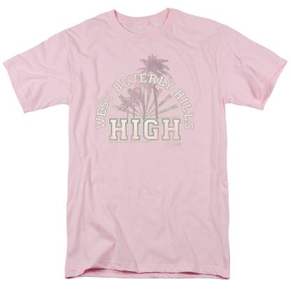 90210 West Beverly Hills High Mens T Shirt Pink Officially Licensed