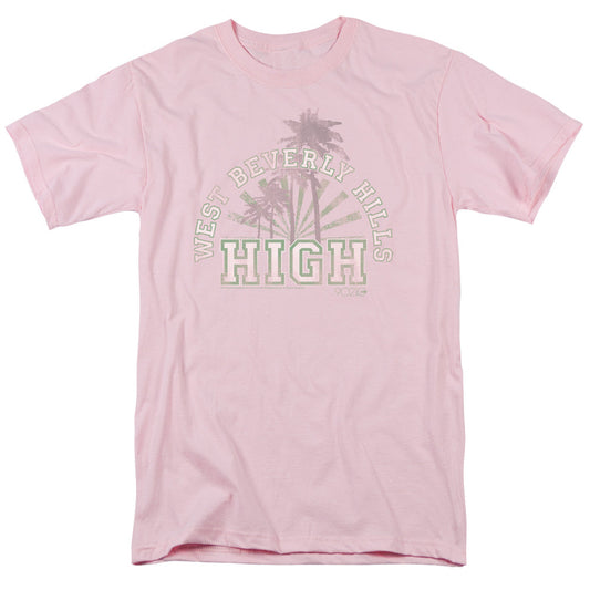 90210 West Beverly Hills High Mens T Shirt Pink Officially Licensed