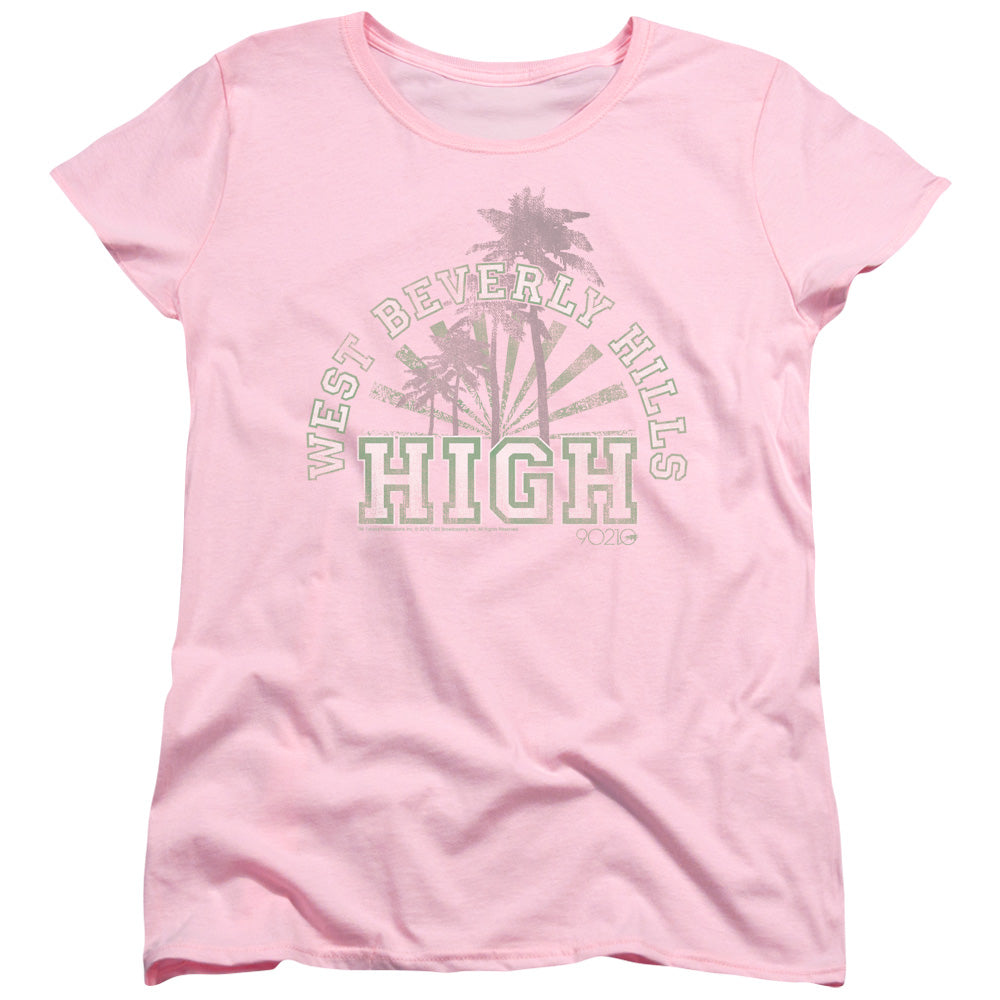 90210 West Beverly Hills High Womens T Shirt Pink Officially Licensed
