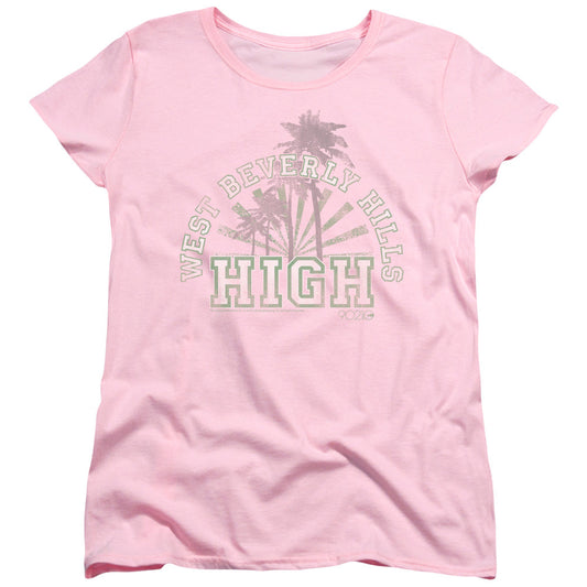 90210 West Beverly Hills High Womens T Shirt Pink Officially Licensed