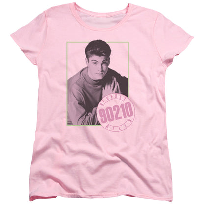 90210 David Womens T Shirt Pink Officially Licensed