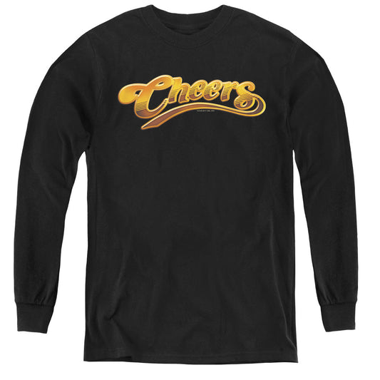 Cheers Cheers Logo Long Sleeve Kids Youth T Shirt Black Officially Licensed