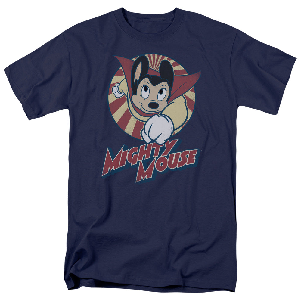 Mighty Mouse The One The Only Mens T Shirt Navy Officially Licensed