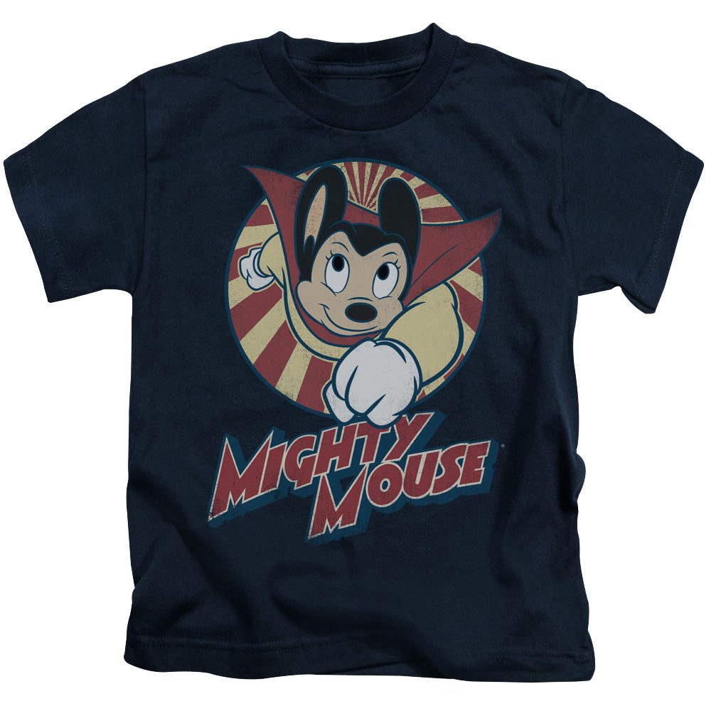 Mighty Mouse the One the Only Juvenile Kids Youth T Shirt Navy Officially Licensed