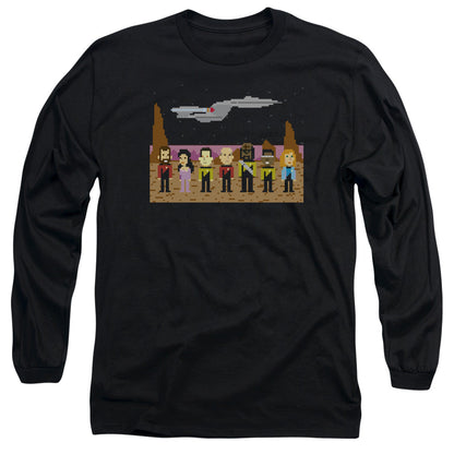 Star Trek Tng Trexel Crew Mens Long Sleeve Shirt Black Officially Licensed Officially Licensed