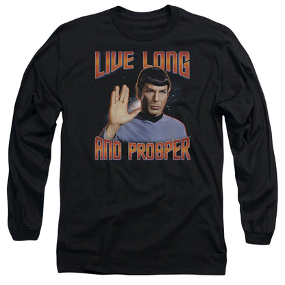 St Original Live Long And Prosper Mens Long Sleeve Shirt Black Officially Licensed Officially Licensed