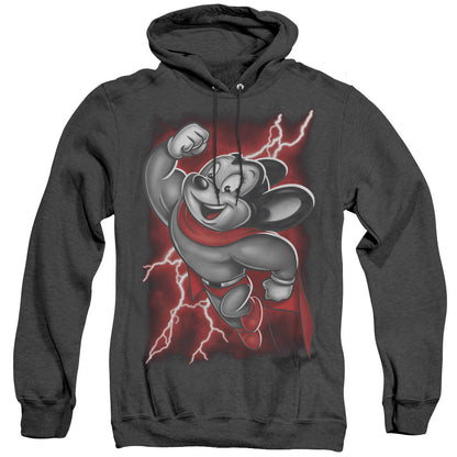 Mighty Mouse Mighty Storm Mens Heather Hoodie Black Officially Licensed