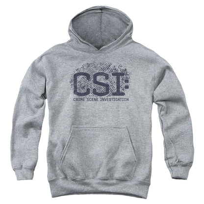 Csi Distressed Logo Kids Youth Hoodie Heather Officially Licensed