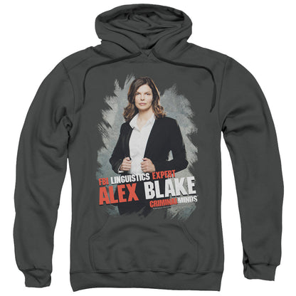 Criminal Minds Alex Blake Mens Hoodie Charcoal Officially Licensed