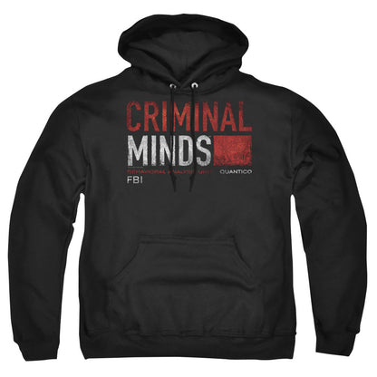 Criminal Minds Title Card Mens Hoodie Black Officially Licensed