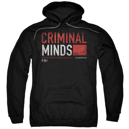 Criminal Minds Title Card Mens Hoodie Black Officially Licensed