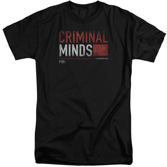 Criminal Minds Title Card Mens Tall T Shirt Black Officially Licensed
