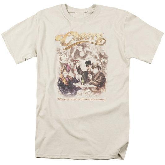 Cheers Here Here Mens T Shirt Cream Officially Licensed