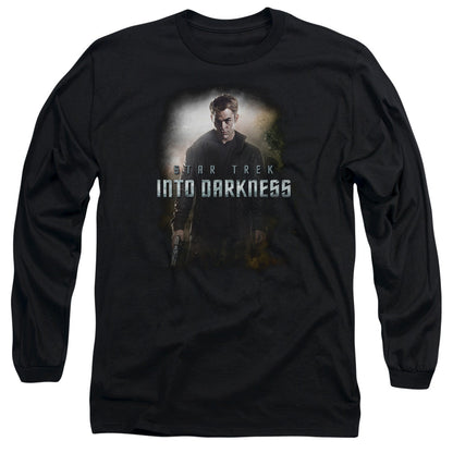 Star Trek Darkness Kirk Mens Long Sleeve Shirt Black Officially Licensed Officially Licensed