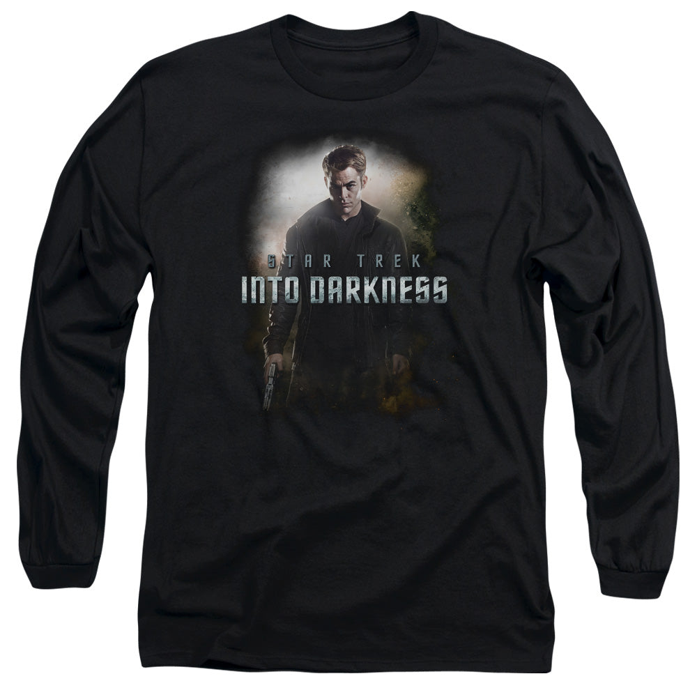 Star Trek Darkness Kirk Mens Long Sleeve Shirt Black Officially Licensed Officially Licensed