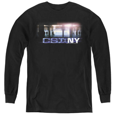 Csi New York Subway Long Sleeve Kids Youth T Shirt Black Officially Licensed