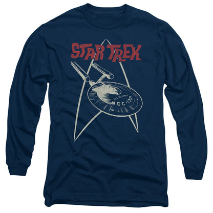 Star Trek Ship Symbol Mens Long Sleeve Shirt Navy Officially Licensed Officially Licensed