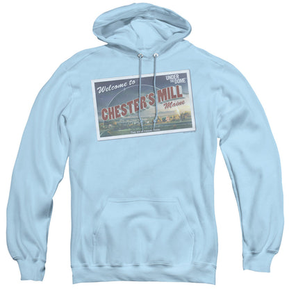 Under The Dome Postcard Mens Hoodie Light Blue Officially Licensed