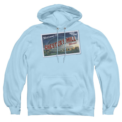 Under The Dome Postcard Mens Hoodie Light Blue Officially Licensed