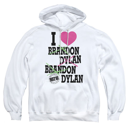 90210 I Heart 90210 Mens Hoodie White Officially Licensed