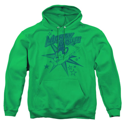 Mighty Mouse Mighty Mouse Mens Hoodie Kelly Green Officially Licensed