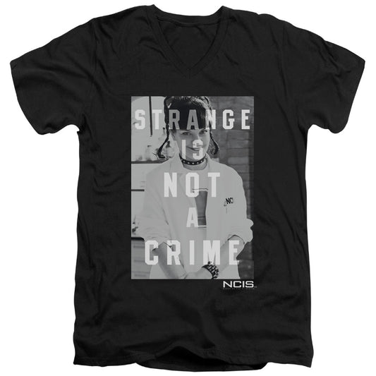 Ncis Strange Mens Slim Fit V-Neck T Shirt Black Officially Licensed