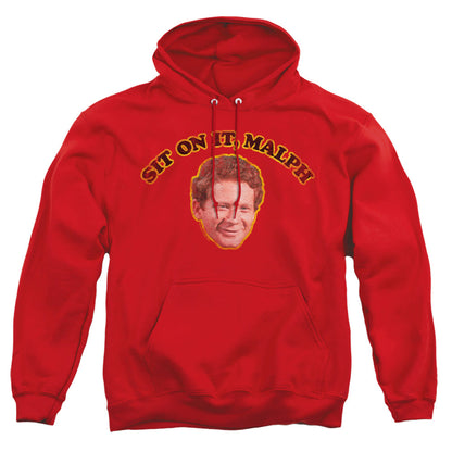 Happy Days Sit On It Malph Mens Hoodie Red Officially Licensed