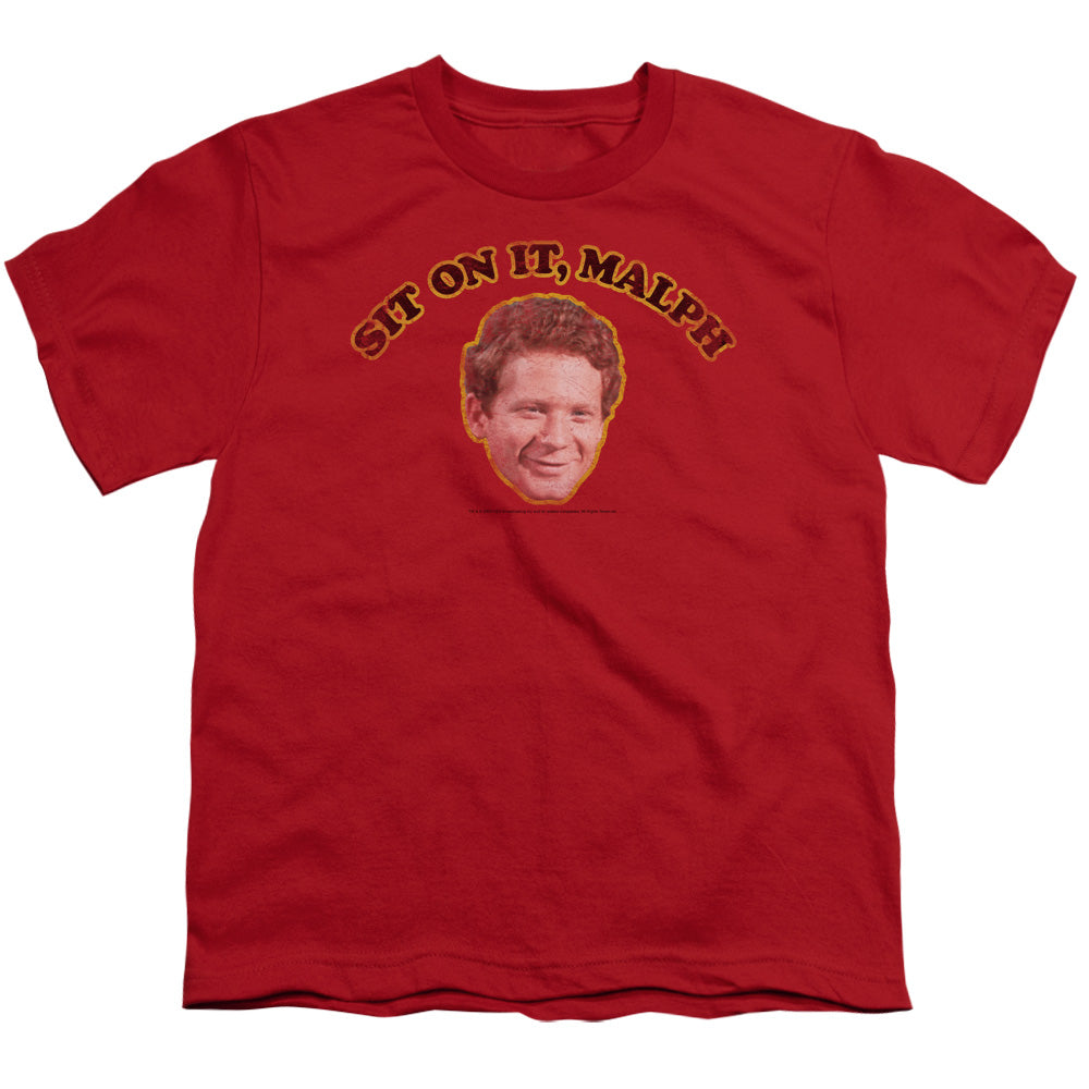 Happy Days Sit on It Malph Kids Youth T Shirt Red Officially Licensed