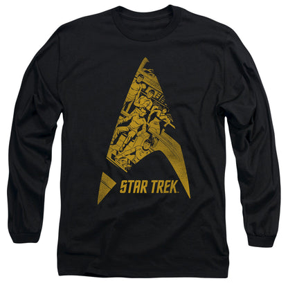 Star Trek Delta Crew Mens Long Sleeve Shirt Black Officially Licensed Officially Licensed