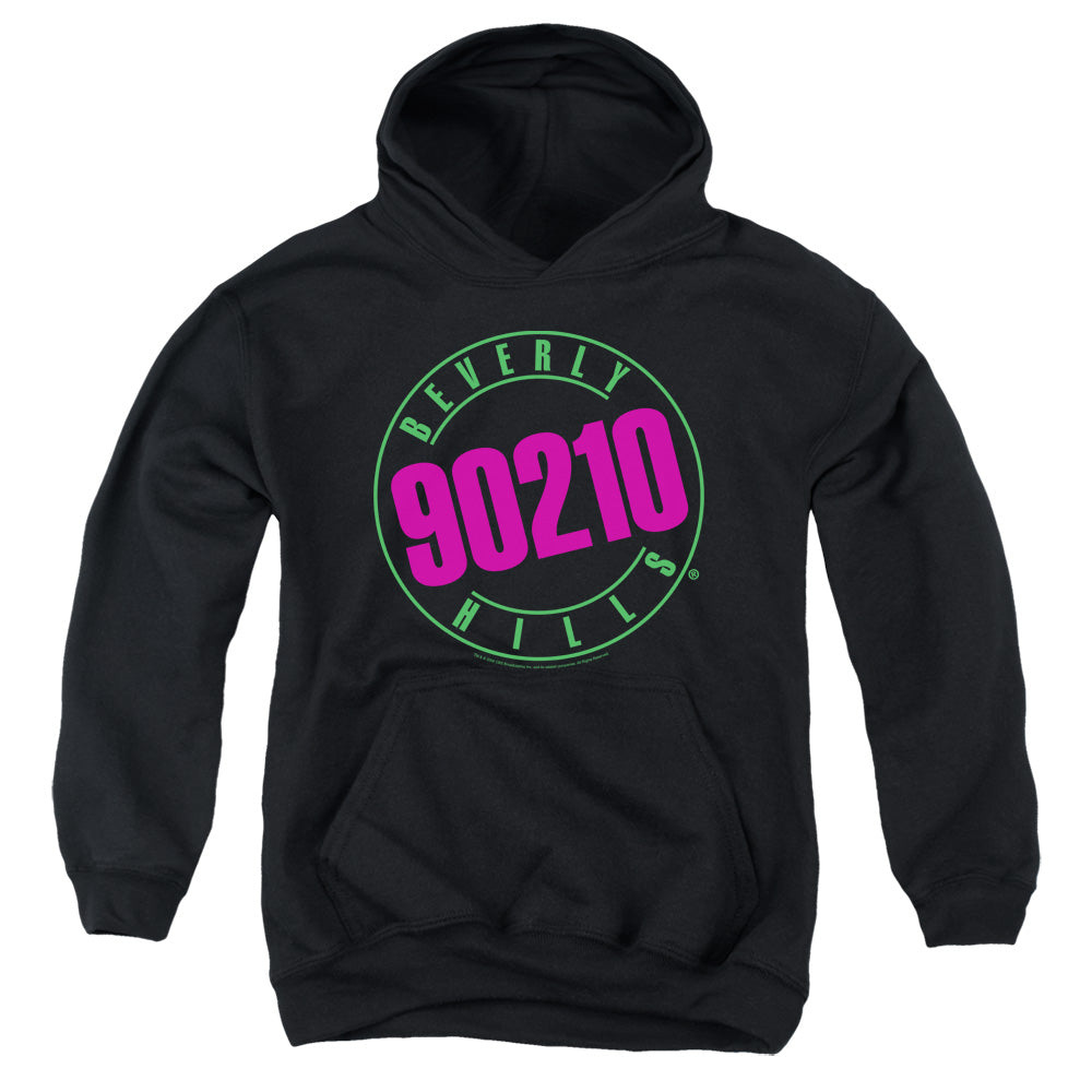 90210 Neon Kids Youth Hoodie Black Officially Licensed
