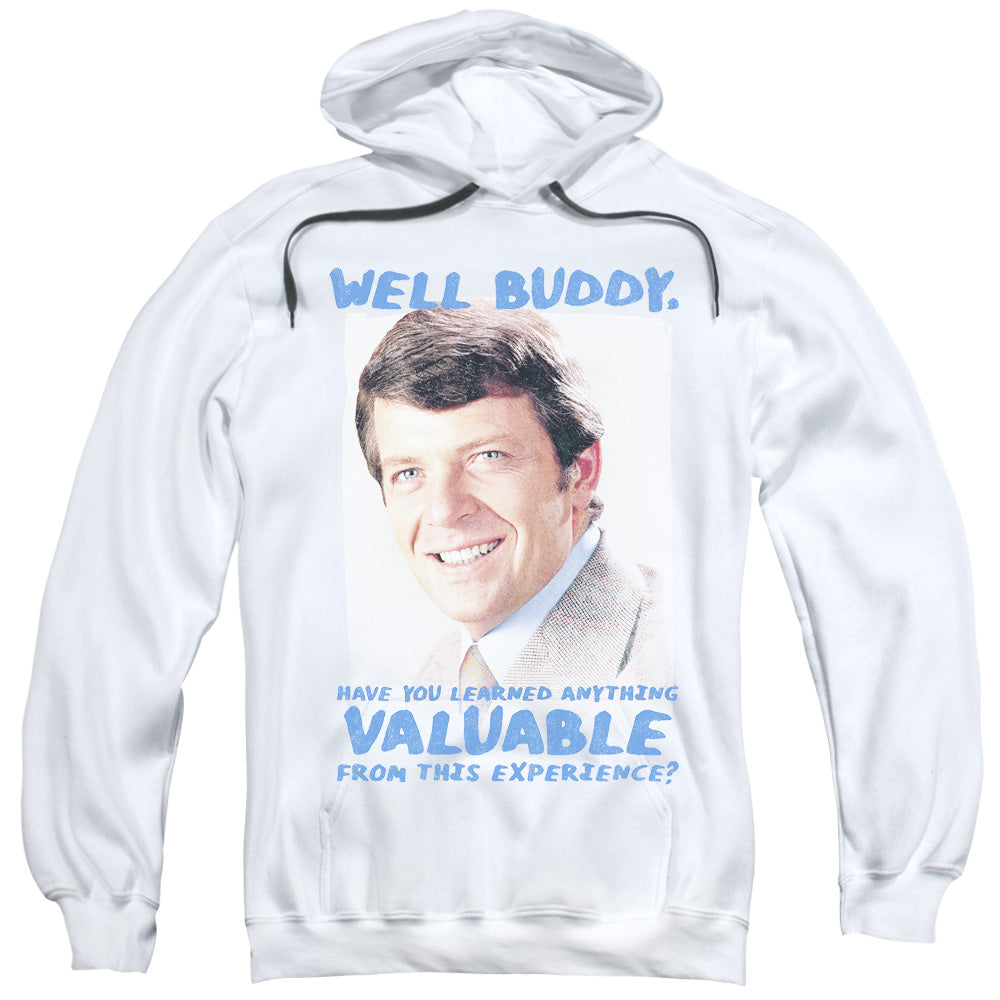 Brady Bunch Buddy Mens Hoodie White Officially Licensed