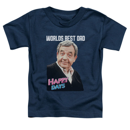 Happy Days Best Dad Toddler Kids Youth T Shirt Navy Officially Licensed