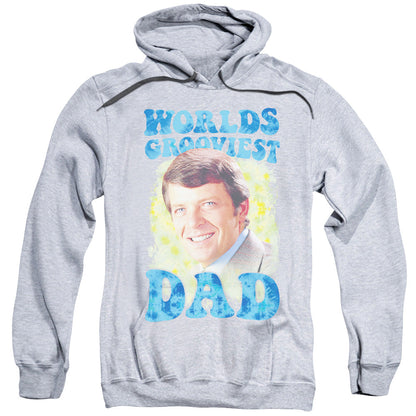 Brady Bunch Worlds Grooviest Mens Hoodie Athletic Heather Officially Licensed