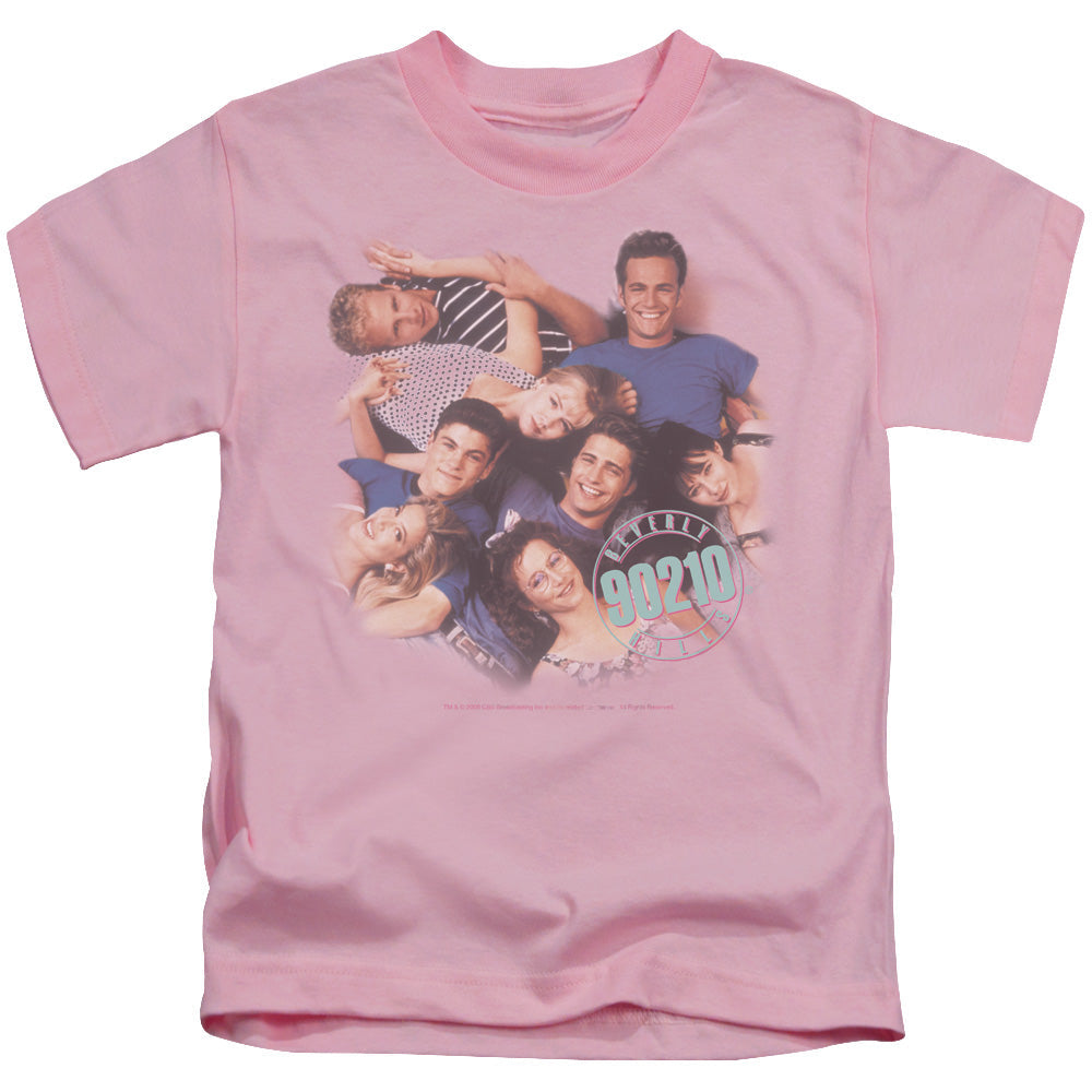 90210 Gang in Logo Juvenile Kids Youth T Shirt Pink Officially Licensed