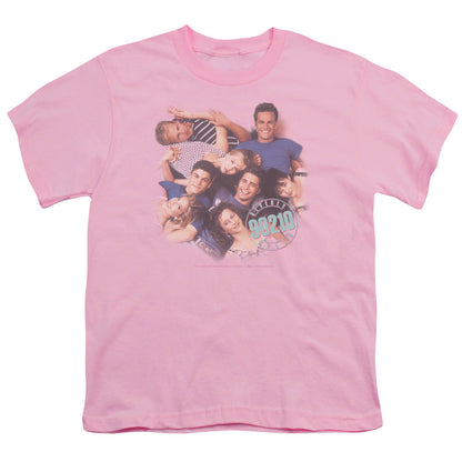 90210 Gang in Logo Kids Youth T Shirt Pink Officially Licensed