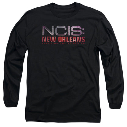 Ncis:New Orleans Neon Sign Mens Long Sleeve Shirt Black Officially Licensed