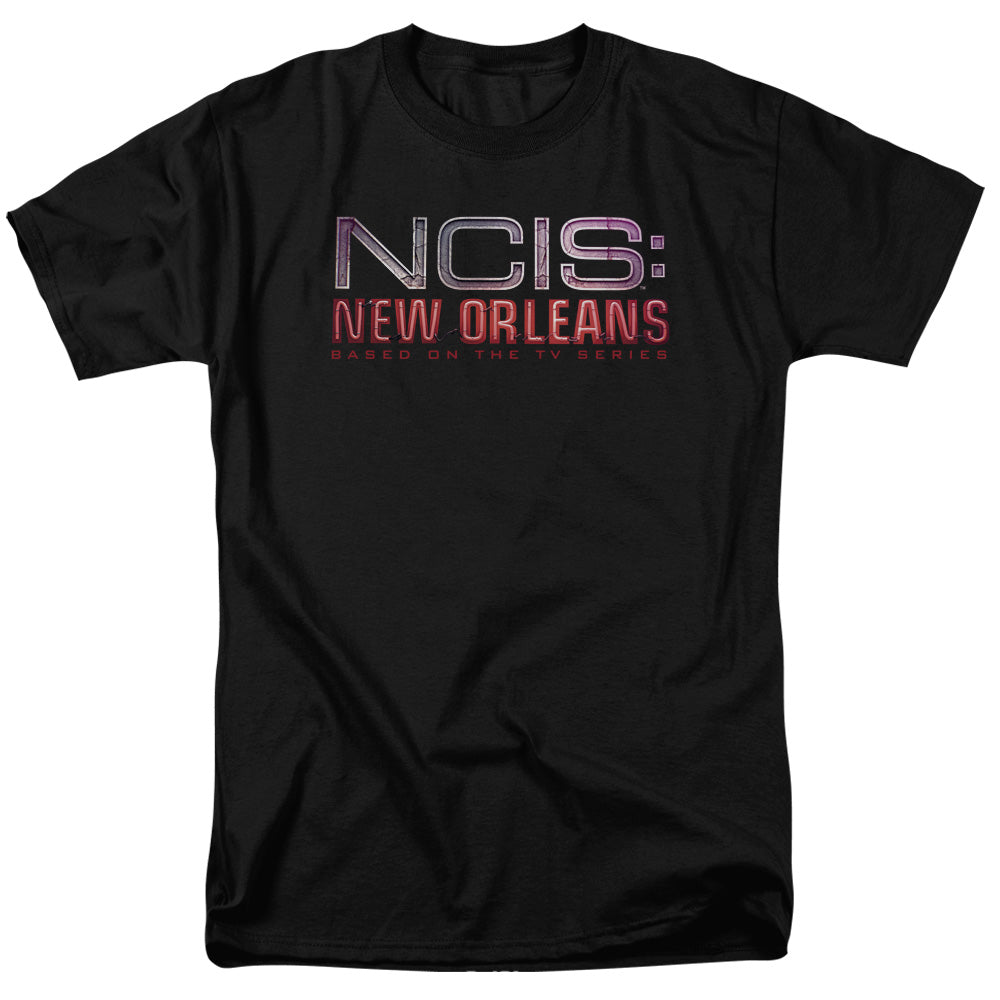 Ncis:New Orleans Neon Sign Mens T Shirt Black Officially Licensed