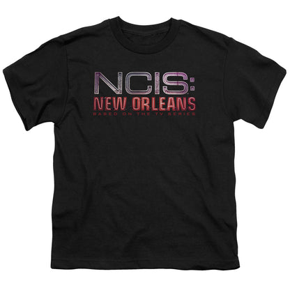 Ncis:new Orleans Neon Sign Kids Youth T Shirt Black Officially Licensed
