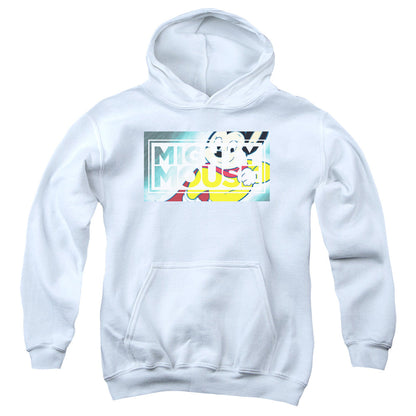 Mighty Mouse Mighty Rectangle Kids Youth Hoodie White Officially Licensed