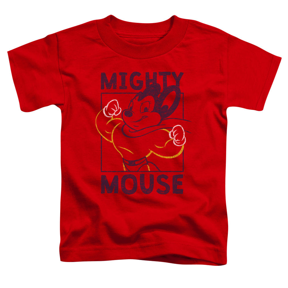 Mighy Mouse Break the Box Toddler Kids Youth T Shirt Red Officially Licensed