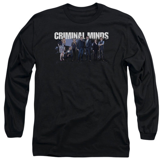 Criminal Minds Season 10 Cast Mens Long Sleeve Shirt Black Officially Licensed Officially Licensed