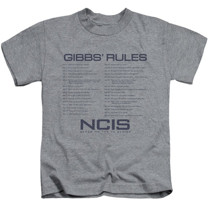 Ncis Gibbs Rules Juvenile Kids Youth T Shirt Athletic Heather Officially Licensed
