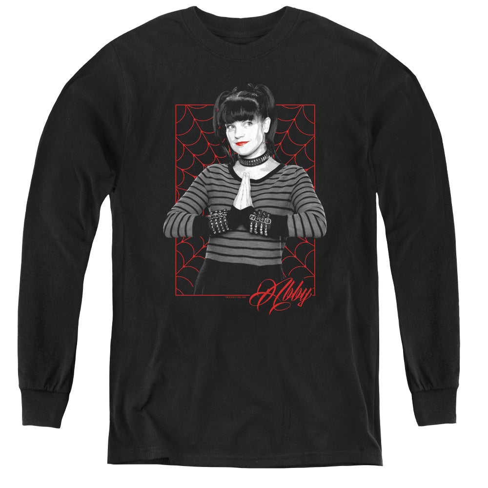 Ncis Abby Webs Long Sleeve Kids Youth T Shirt Black Officially Licensed