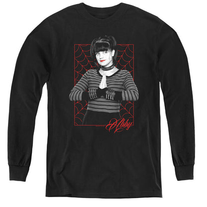 Ncis Abby Webs Long Sleeve Kids Youth T Shirt Black Officially Licensed