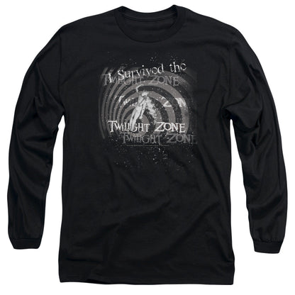 Twilight Zone I Survived Mens Long Sleeve Shirt Black Officially Licensed