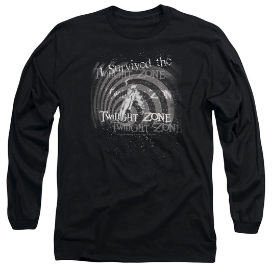 Twilight Zone I Survived Mens Long Sleeve Shirt Black Officially Licensed